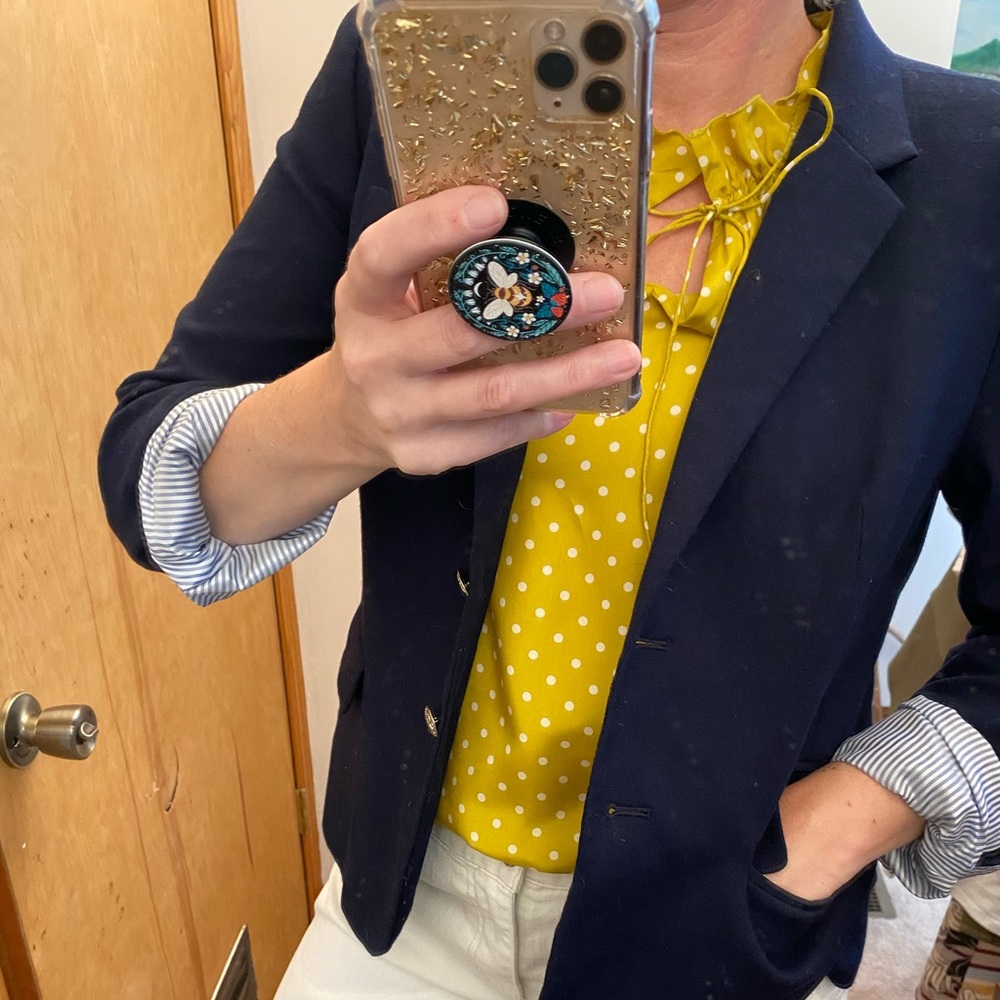 J. Crew Yellow Polka Dot Blouse - Picture 6 of 9